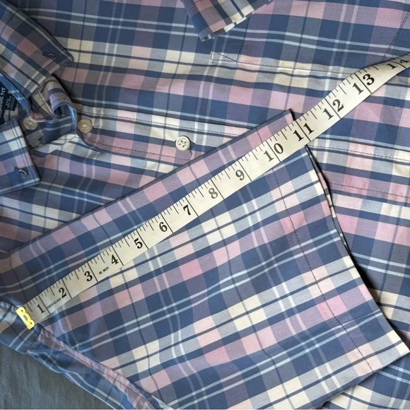 George Mens Shirt Size 2XL  Multicolor Blue Pink Plaid Classic Fit - Picture 11 of 15